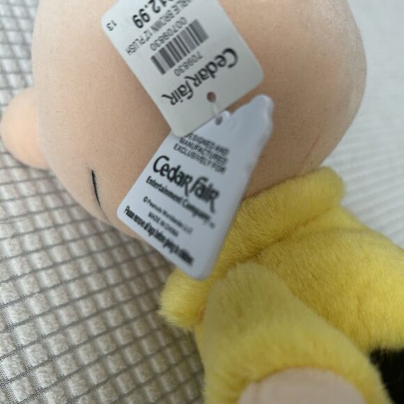 NWT Cedar Fair Peanuts Charlie Brown/Chuck 12" Plush Stuffed Toy #709830 - Picture 4 of 5